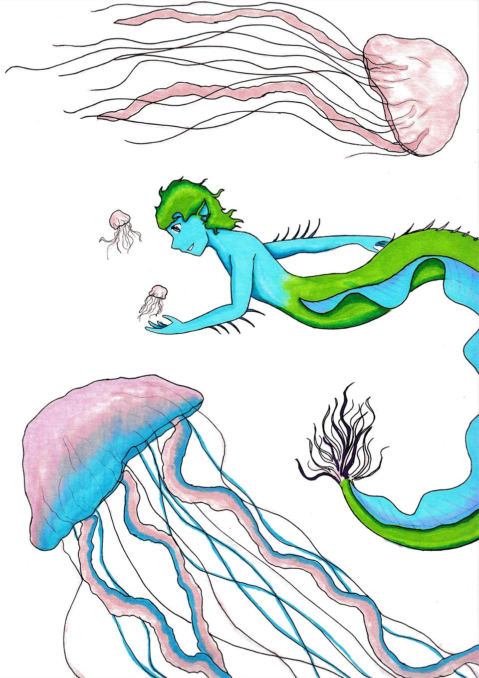 Merman and the Jellyfish